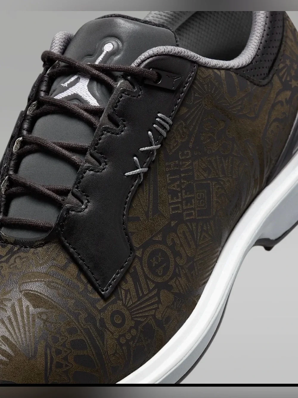 FQ6642-003 Men’s 7 Jordan ADG 5 Jordan ADG 5 'Black Laser' Leather Golf Shoes